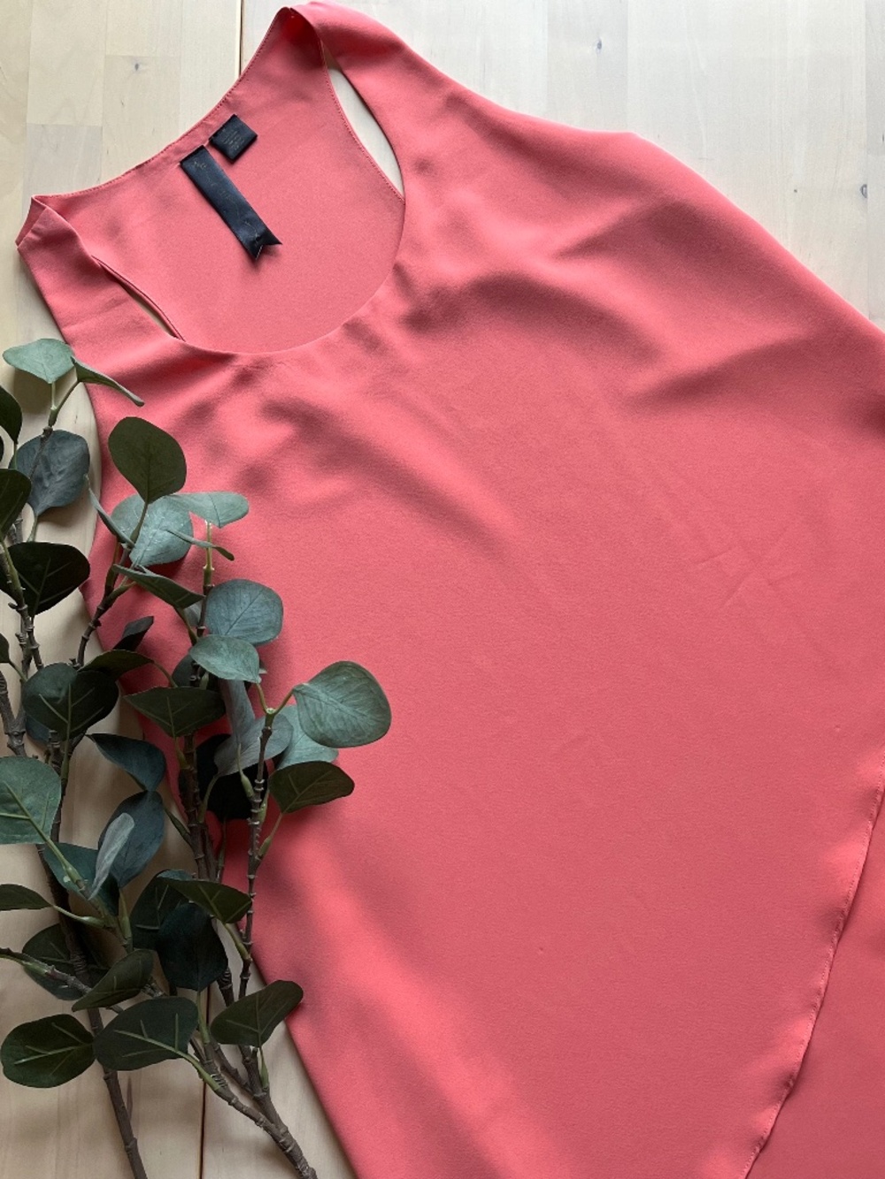 Petticoat Alley sleeveless tiered slip dress in light coral